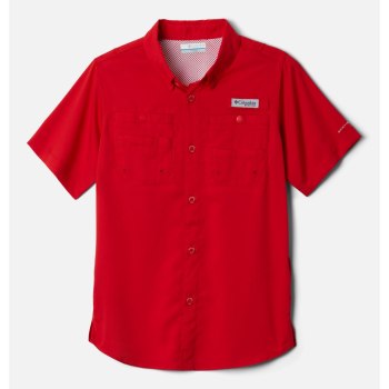 Columbia Overhemd Jongens, PFG Tamiami Short Sleeve Rood, 90ETBWPAS